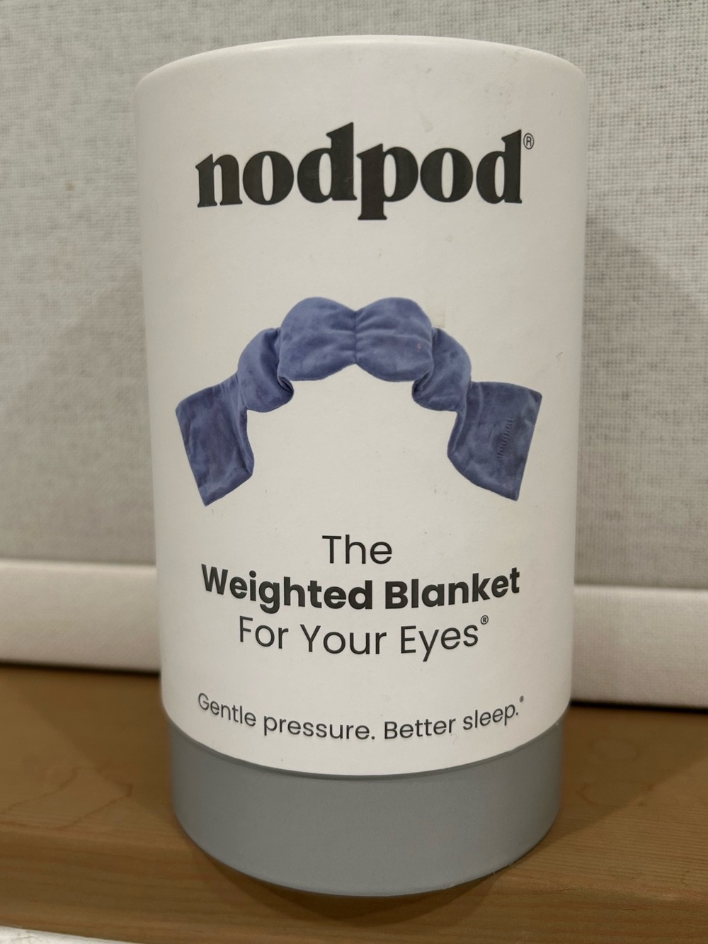 Nodpod Weighted Sleep Eye Mask Fossil Gray - Excellent Like New